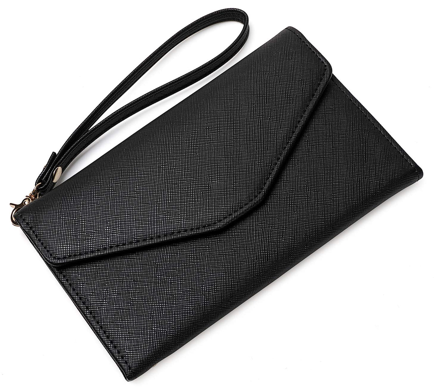 ZOPPEN Passport Holder Travel Wallet (Ver.5) for Women Rfid Blocking Multi-purpose Passport Cover Document Organizer Strap, Black