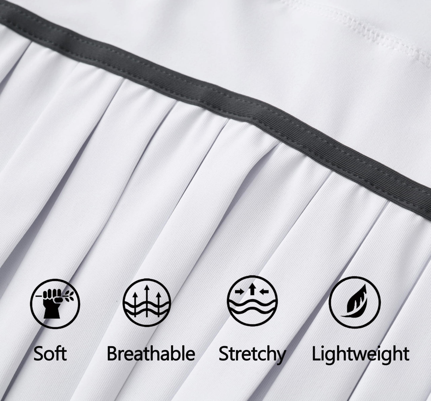 Yknktstc Women Tennis Skirt with Pocket Pleated Golf Skort Active Workout Running Athletic Shorts Large Black