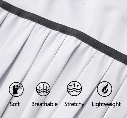 Yknktstc Women Tennis Skirt with Pocket Pleated Golf Skort Active Workout Running Athletic Shorts Large Black