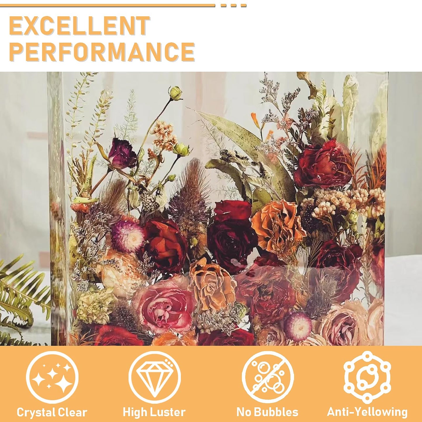 Puduo Epoxy Resin Kit 36OZ，Newly Formulated Crystal Clear Epoxy Resin，Strong, Bubble-Free, Anti-Yellowing Art Resin That，Suitable for DIY, Resin Art, Molds, Jewelry Making, Easy to Mix 1:1 Ratio