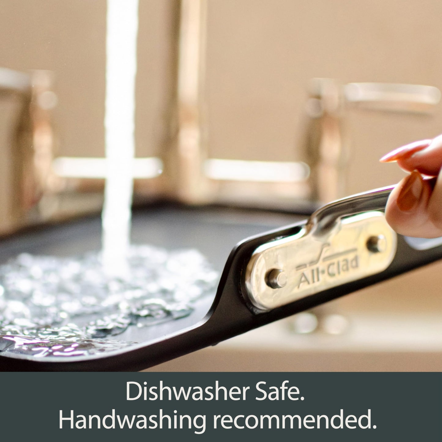 All-Clad HA1 Hard Anodized Nonstick Grill 11x11 Inch Oven Safe 350F Pots and Pans, Cookware Black