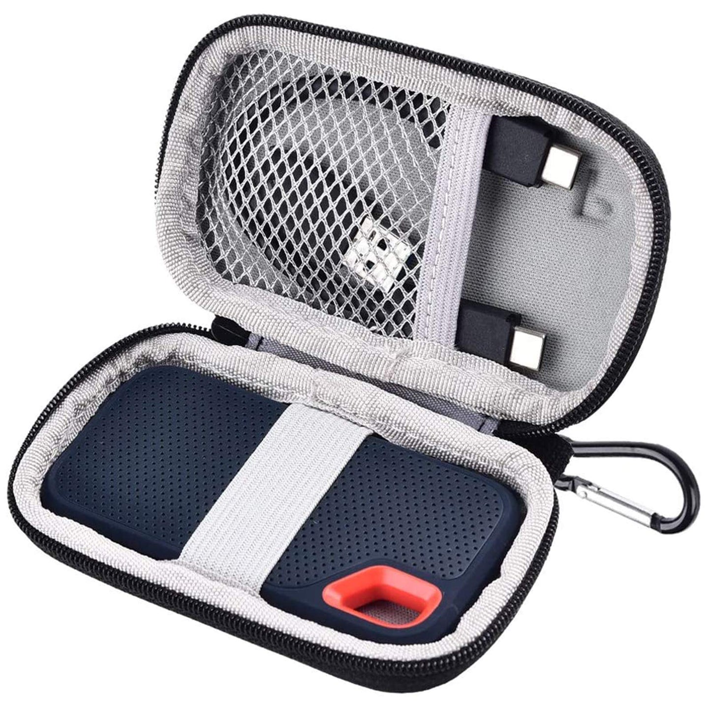 Case Compatible with SanDisk 1TB 2TB 500GB / for SanDisk PRO Extreme Portable SSD, External Solid State Hard Drive Storage Holder for SDSSDE61/ SDSSDE60/ SDSSDE81 (Box Only)(Black)