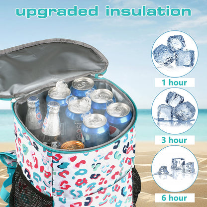 Wolka Cooler Backpack 30 Cans,Portable Backpack Coolers Insulated Leak Proof,Waterproof Soft Sided Cooler Bag for Travel,Beach,Camping,Picnic,Lunch Backpack for Women (Water Elf)