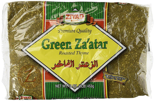 Ziyad Premium Green Za'atar Spice Blend, Flavorful Spices, No Additives, No MSG, 16 oz