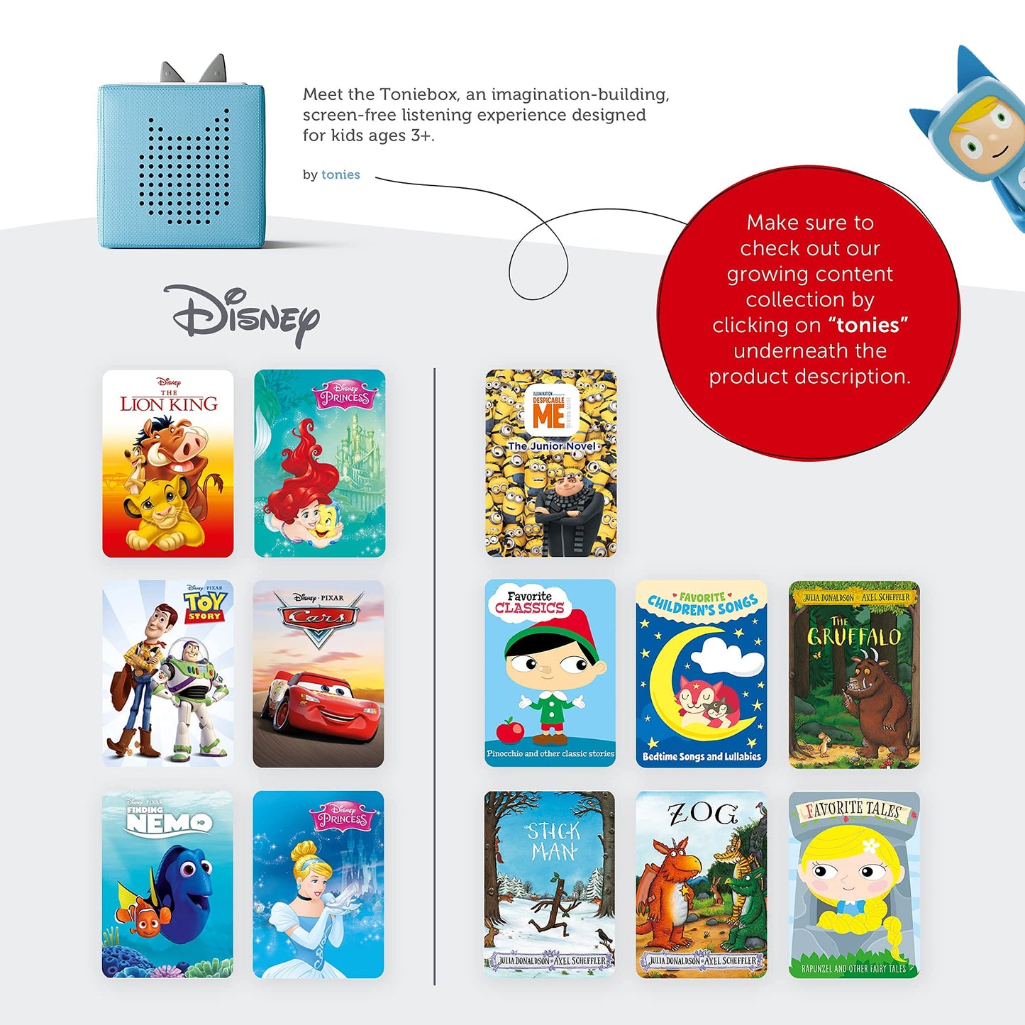 Toniebox 1 Audio Player Starter Set with Playtime Puppy - Listen, Learn, and Play with One Huggable Little Box - Light Blue