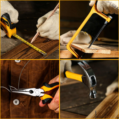 Tool Kit Box Drill Set：DEKOPRO Home Mechanic Toolbox with 12V Power Cordless Drill Hand Repair Tools Sets Combo Kits Storage Organizer Drawer Case for Men