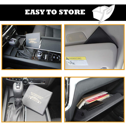 W4W, Auto Registration Insurance & ID Card Holder - 4 PACK - Perfect for any Car, Truck, Motorcycle, Trailer or Boat - Strong Velcro Closure, Men & Women