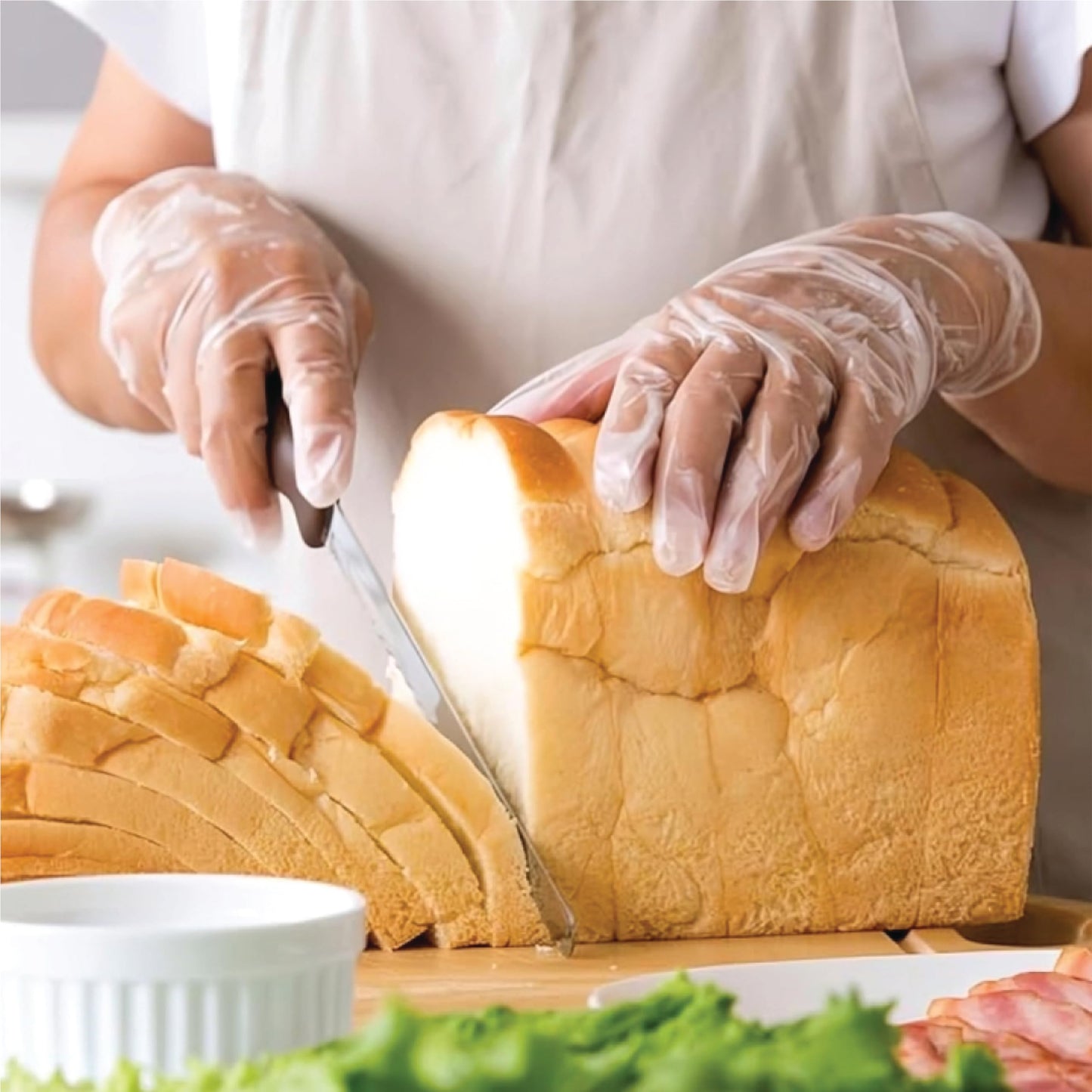 ForPro Disposable Vinyl Gloves, Clear, Industrial Grade, Powder-Free, Latex-Free, Non-Sterile, Food Safe, 2.75 Mil. Palm, 3.9 Mil. Fingers, Large, 100-Count