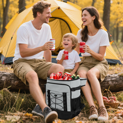 Cooler Backpack - 40 Cans Insulated Backpack Cooler for Men & Women, Portable 2 Leak Proof Compartments Coolers Bag for Beach Travel Picnic Lunch Hiking BBQ Camping - MIYCOO