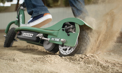 Razor RX200 Electric Off-Road Scooter for Teens Ages 13+, 154 lb Max Weight, Green – Up to 12 Mph, 40-Min Ride Time, Twist-Grip Throttle, Heavy-Duty Alloy Wheels with 60 PSI Offroad Tires