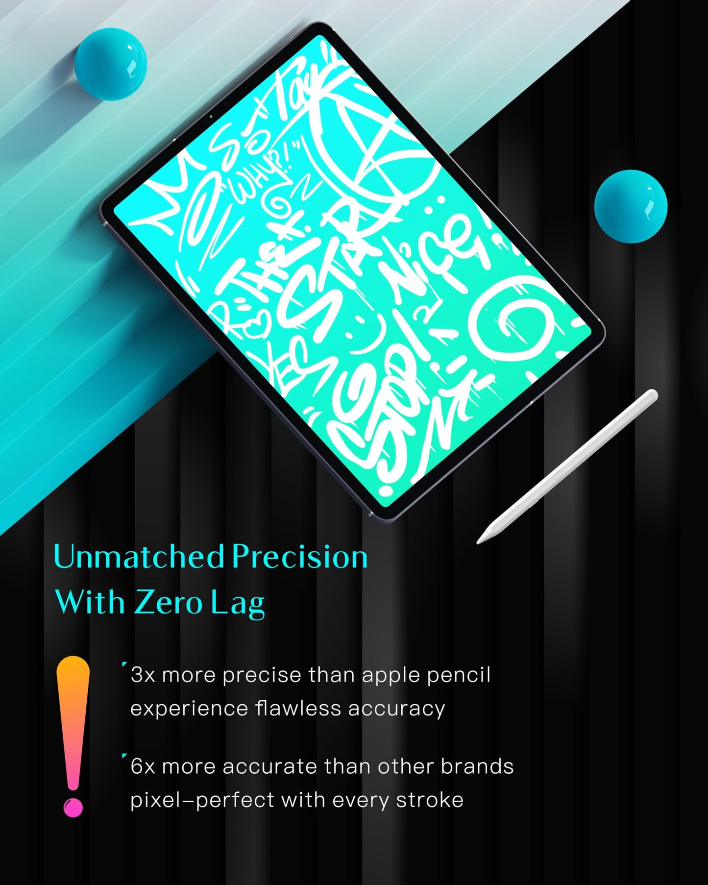 Yebos Stylus Pen for Apple iPad 2018-2025, Compatible with Pencil, 3X Battery Life, USB-C Fast Charging, Tilt & Palm Rejection, for iPad 6-11th, Pro 11/12.9/M4, Air 3/4/5/M2/M3, Mini 5/6/7 – White