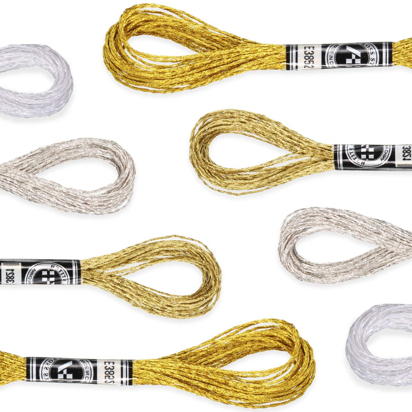 WILLBOND 24 Skeins Metallic Embroidery Floss - Glitter Embroidery Threads for Cross Stitch Crafts Friendship Bracelets(Multiple Color)