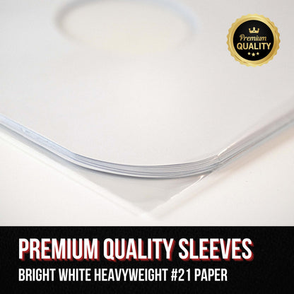 Vinyl Fever Inner Record Sleeves - Heavyweight Acid Free Paper with Rounded Corners for LP Records Storage (25 Pack)