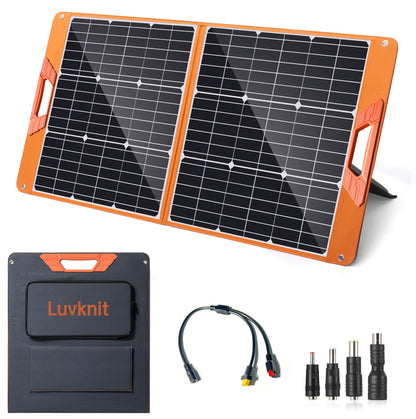 Solar Panels 100Watt Portable 24% High-Efficiency 18V Foldable Solar Charger with USB Outputs for Power Stations, Phones, IP65 Waterproof Perfect for Camping, RVing, Home Backup and Off-Grid Blackouts