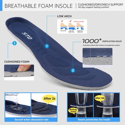 STQ Women Slip on Sneakers Breathable Walking Shoes with Memory Foam Workout Gym Fitness Shoes Navy US 6.5