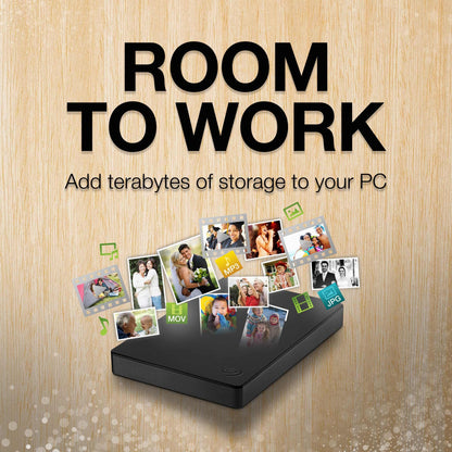 Seagate Portable 1TB External Hard Drive HDD – USB 3.0 for PC, Mac, PlayStation, & Xbox, 1-Year Rescue Service (STGX1000400) , Black