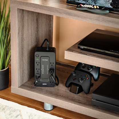 CyberPower ST625U Standby UPS Battery Backup and Surge Protector, 625VA/360W, 8 Outlets, 2 USB Charging Ports, Compact, UL Certified