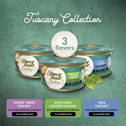 Purina Fancy Feast Medleys 12 Ct. Tuscany Wet Cat Food Variety Pack - (12) 3 oz. Cans - (2 Packs of 12) 3 oz. Cans