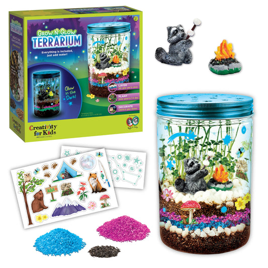 Creativity for Kids Grow 'N Glow Terrarium Kit - Educational Science Kits, Kids Gifts for Boys and Girls, Craft and STEM Projects (Ages 6+)