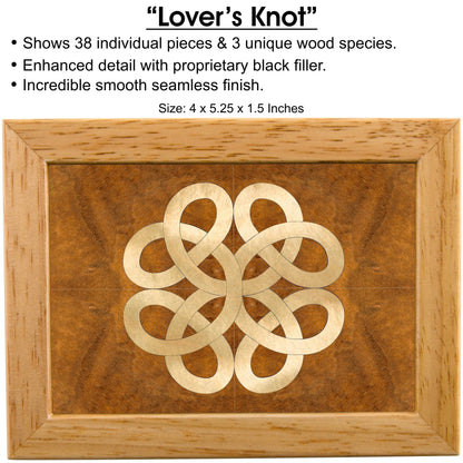Wood Art Celtic Box - Handmade in USA - Unmatched Quality - Unique, No Two are the Same - Original Work of Wood Art. A Celtic Gift, Ring, Trinket or Wood Jewelry Box (#4852 Celtic Knot 4x5x1.5)