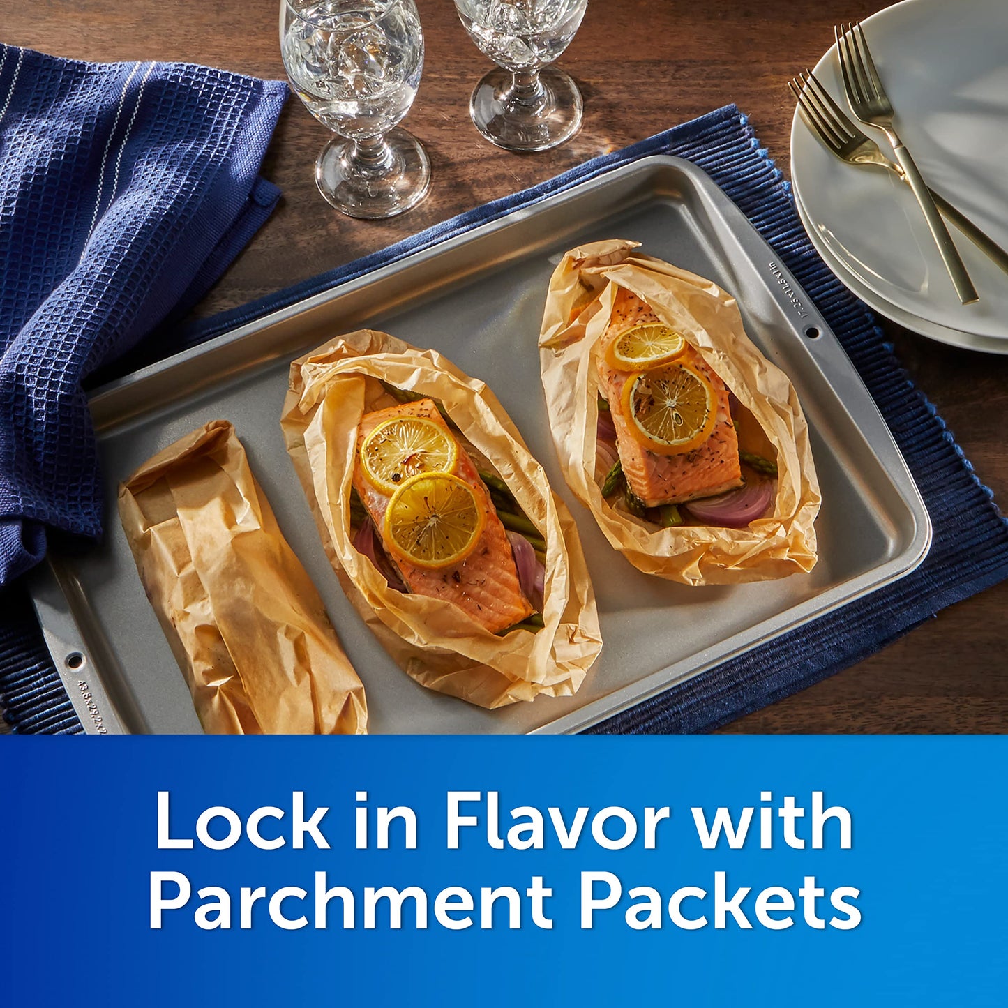 Reynolds Kitchens Unbleached Parchment Paper Roll, Non Stick Parchment Paper for Cooking and Baking, Oven Safe up to 425 Degrees, Chlorine-Free, 45 Feet x 12 Inches, 45 Total Sq. Ft.