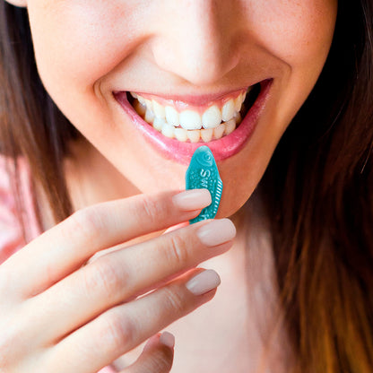 SWEDISH FISH Blue Raspberry Lemonade Soft & Chewy Candy, Bulk Candy, 12-3.59 oz Bags