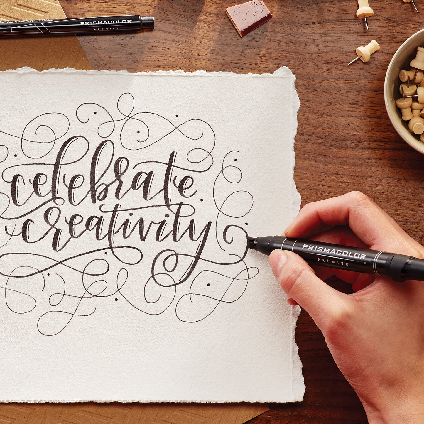 Prismacolor Premier Beginner Hand Lettering Set With Illustration Markers, Art Markers, Pencils, Eraser And Tips Pamphlet, Adult Coloring, 8 Count