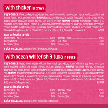 Purina Friskies Gravy Wet Cat Food Variety Pack, Surfin’ and Turfin’ Prime Filets Favorites - (Pack of 40) 5.5 oz. Cans