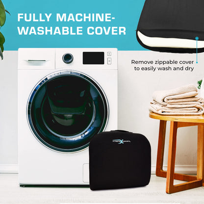 Xtreme Comforts Seat Cushions | Office Chair Cushions for Desk, Car, Wheelchair| Ergonomic Memory Foam Seat Cushion for Support & Comfort | Helps Improve Sitting Posture for Work & Body Relief