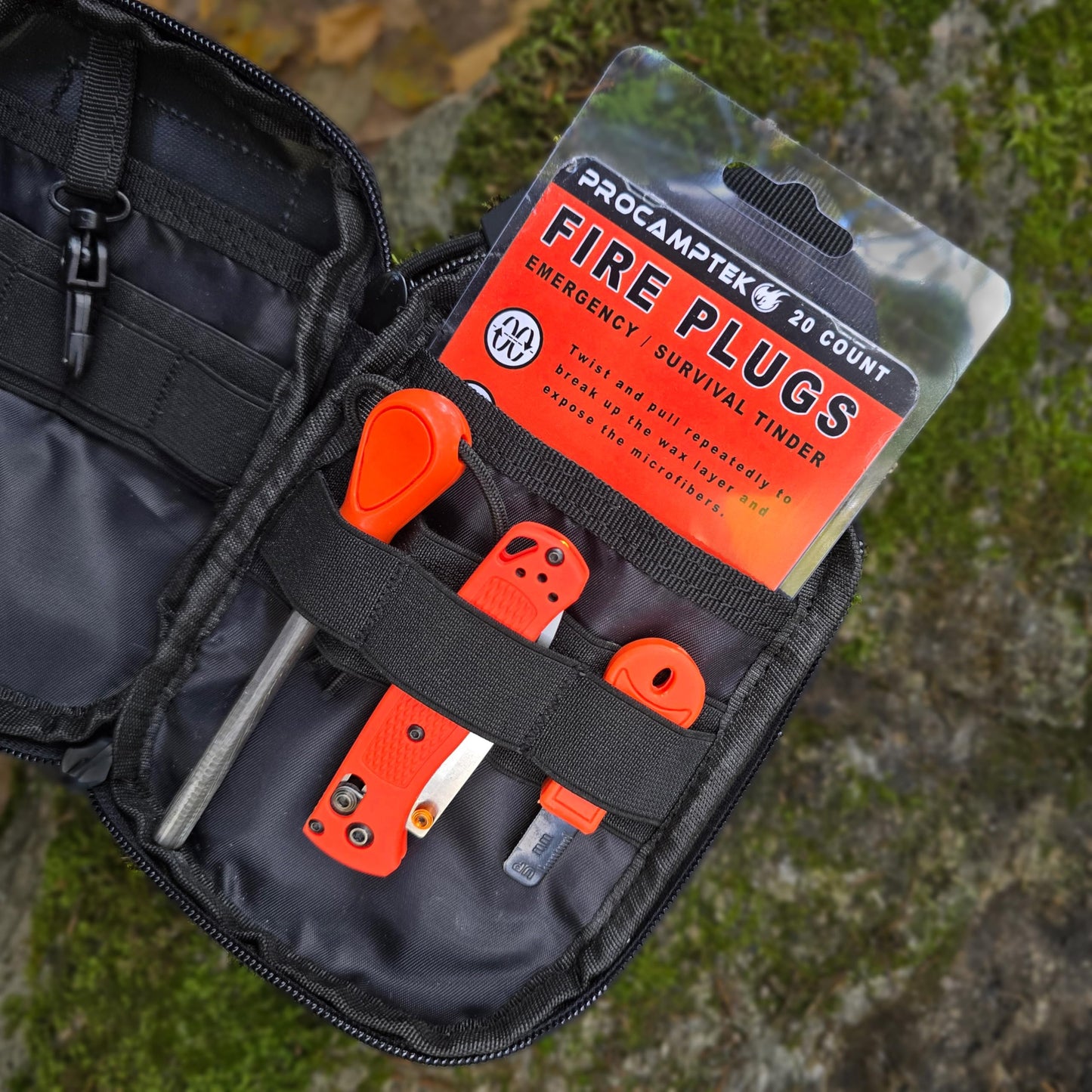 Procamptek Fire Plugs 100% Waterproof Fire Starter for Emergencies, Survival, Campfire, Fire Pits, Grills | Burns 5+ Minutes, All Natural, Non-Toxic (20 Fire Plugs)