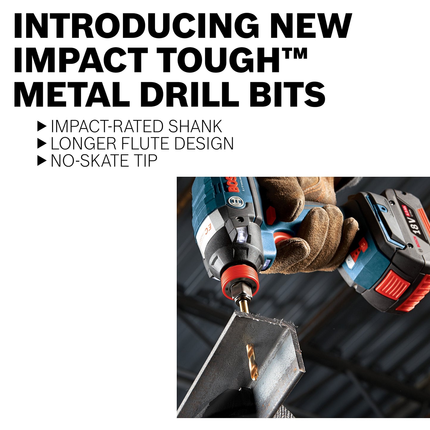 BOSCH CO2159 1-Piece 1/2 in. x 6 in. Cobalt Metal Drill Bit for Drilling Applications in Light-Gauge Metal, High-Carbon Steel, Aluminum and Ally Steel, Cast Iron, Stainless Steel, Titanium