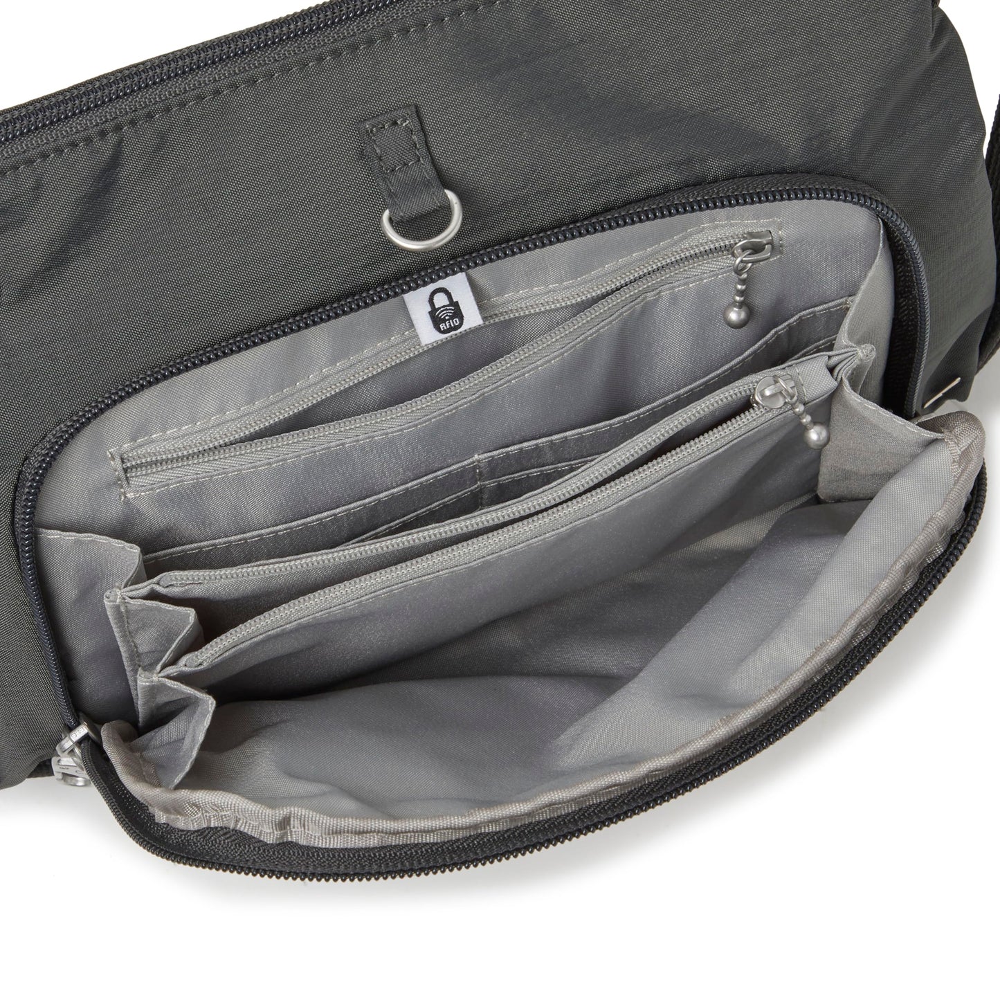 Baggallini womens Securtex® Anti-theft Memento Crossbody Bag Cross Body, Charcoal, One Size US