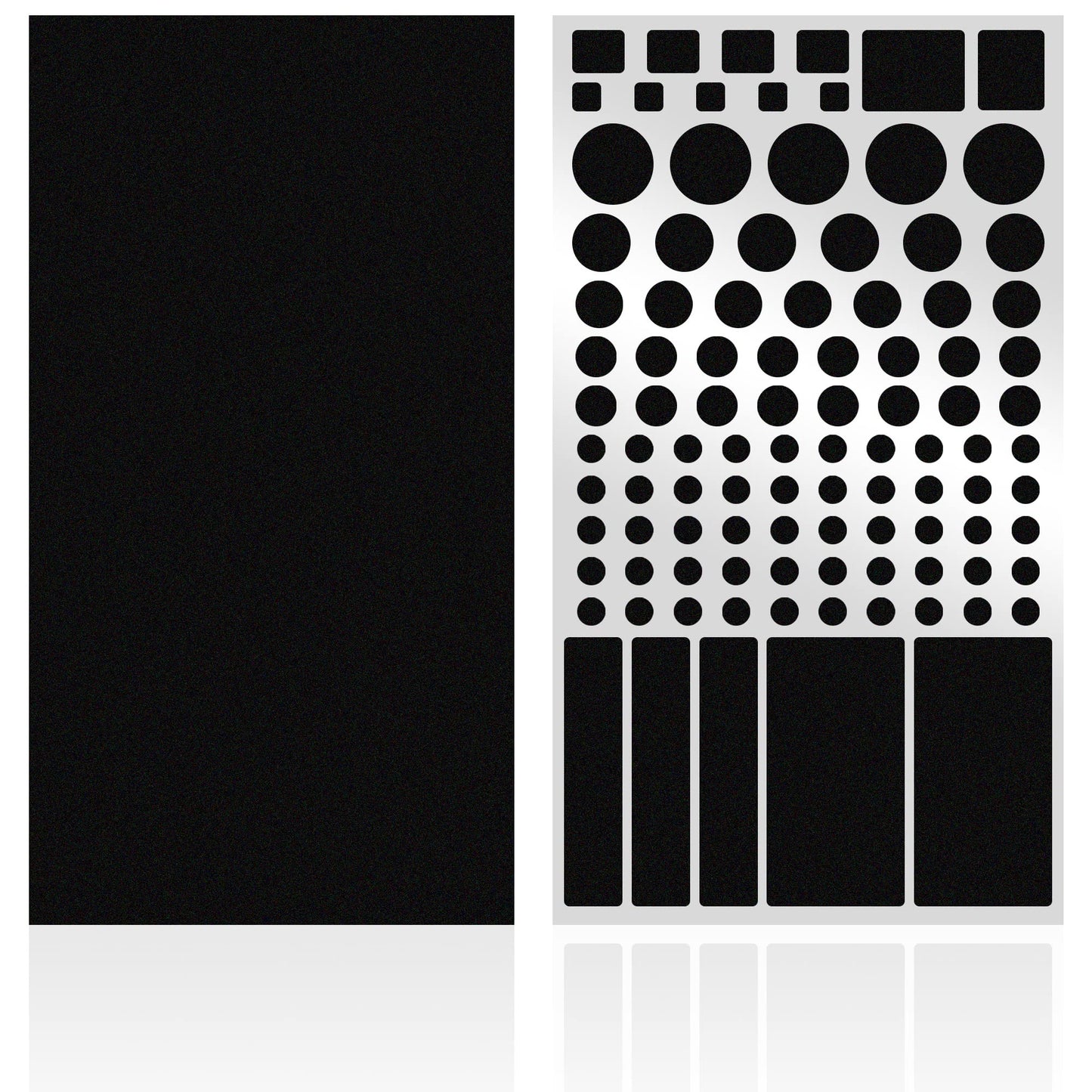 FLANCCI LED Light Blocking Stickers - Blackout LED Covers, Dim 50%80% of Lights, 2 Sheets (1 Cut Out + 1 Uncut)