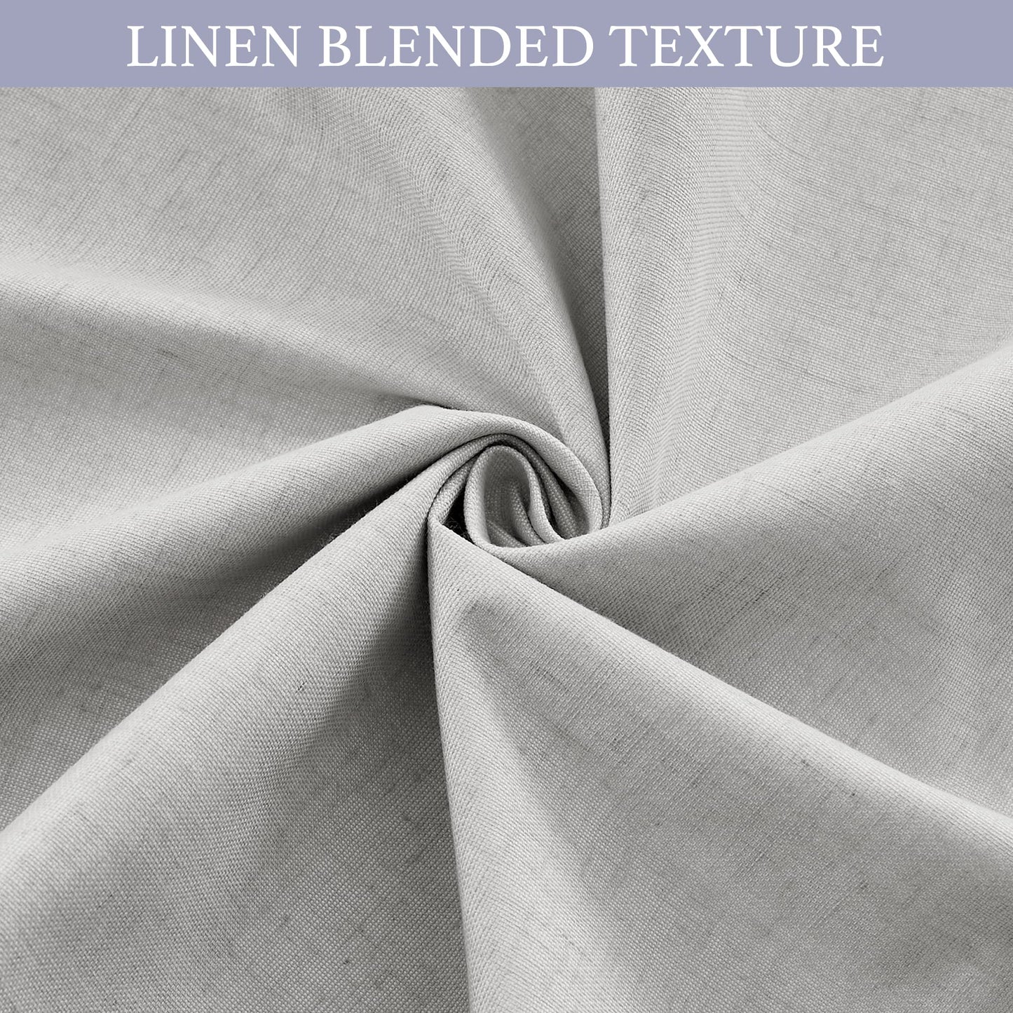 RYB HOME Kitchen Door Curtains 69 inch Length, 100% Blackout Natural Linen Blended Skylight/Patio/Glass/French Door Window Decor Privacy Shades, W26 x L69 inch, Concrete Grey, 1 Panel