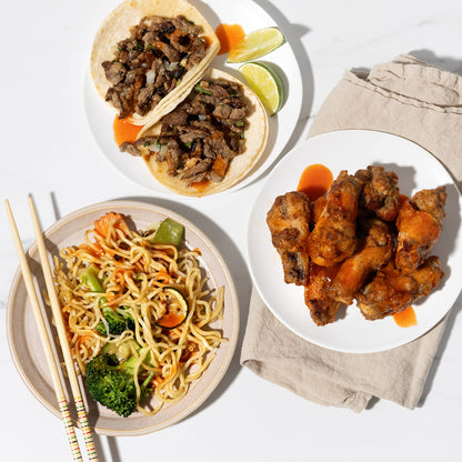 Thoughtfully Gourmet, Street Food Sauces Hot Sauce and BBQ Gift Set, Flavors: Diablo Wings Sauce, Louisiana and More, Vegan and Vegetarian, Set of 6