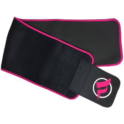 Fitru Waist Trimmer Sauna Ab Belt for Women & Men - Waist Trainer Stomach Wrap Pink