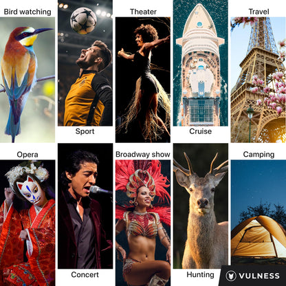 Binoculars for Adults | Compact Small Mini Travel Binocular for Bird Watching High Powered Electronics Cruise Ship Essentials Norwegian Alaska Must Haves Hiking Camping Gear a by VULNESS (Black, 8X21)