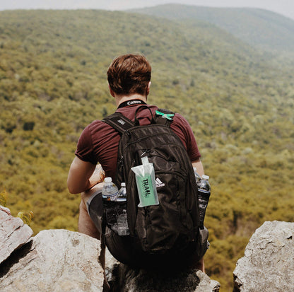Trail Essentials 25 Count Biodegradable Toilet Bags, 5 Gallon Capacity, Convenient Carry Case