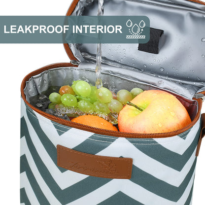 Tirrinia 2 Bottle Wine Gift Tote Carrier - Leakproof & Insulated Padded Versatile Wine Cooler Bag for Travel, BYOB Restaurant, Wine Tasting, Party, Dinner,Gift for Wine Lovers, Grey Wave