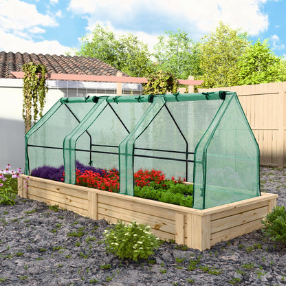 EAGLE PEAK Tunnel Greenhouse Garden Green House with Roll-Up Zipper Doors, Portable 96"x36"x36", Clear/Green PE Cover