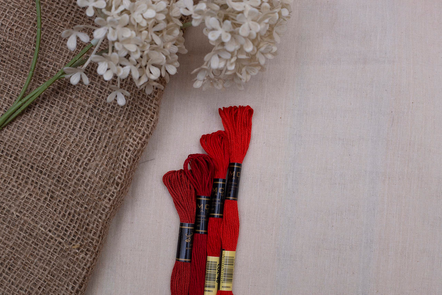 UMC STAG Pack of 12 Premium Embroidery Thread | 100% Egyptian Cotton Premium Skeins | Cross Stitch Embroidery Floss | Oeko TEX Certified Stranded Cotton | Ideal for Arts & Crafts (White-12)