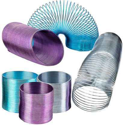 The Dreidel Company Metal Coil Spring, Goody Bag Fillers, Party Favor for Kids, Variety of 2.4" (60mm) Individually Boxed (2-Pack)