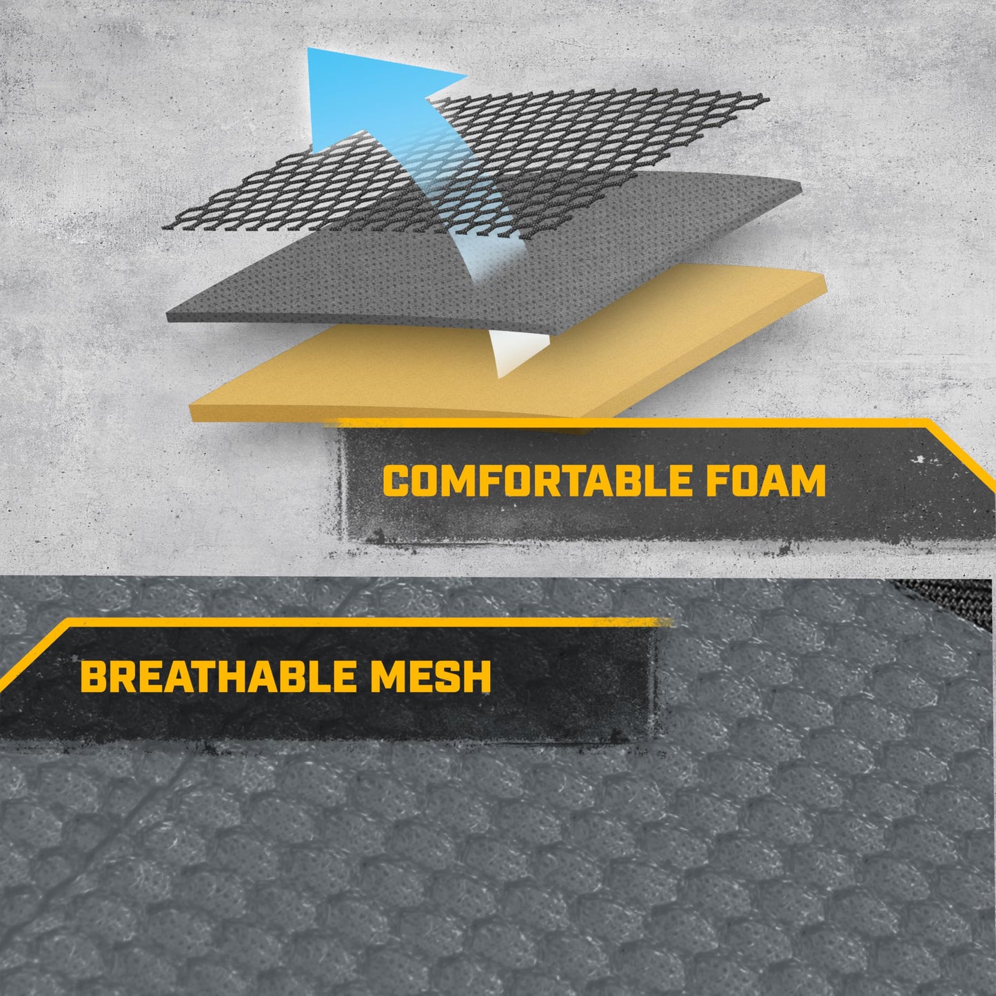 Cat MeshFlex Automotive Seat Covers for Cars Trucks and SUVs – Gray Car Seat Covers for Front Seats, Truck Seat Protectors with Comfortable Mesh Back, Set of 2