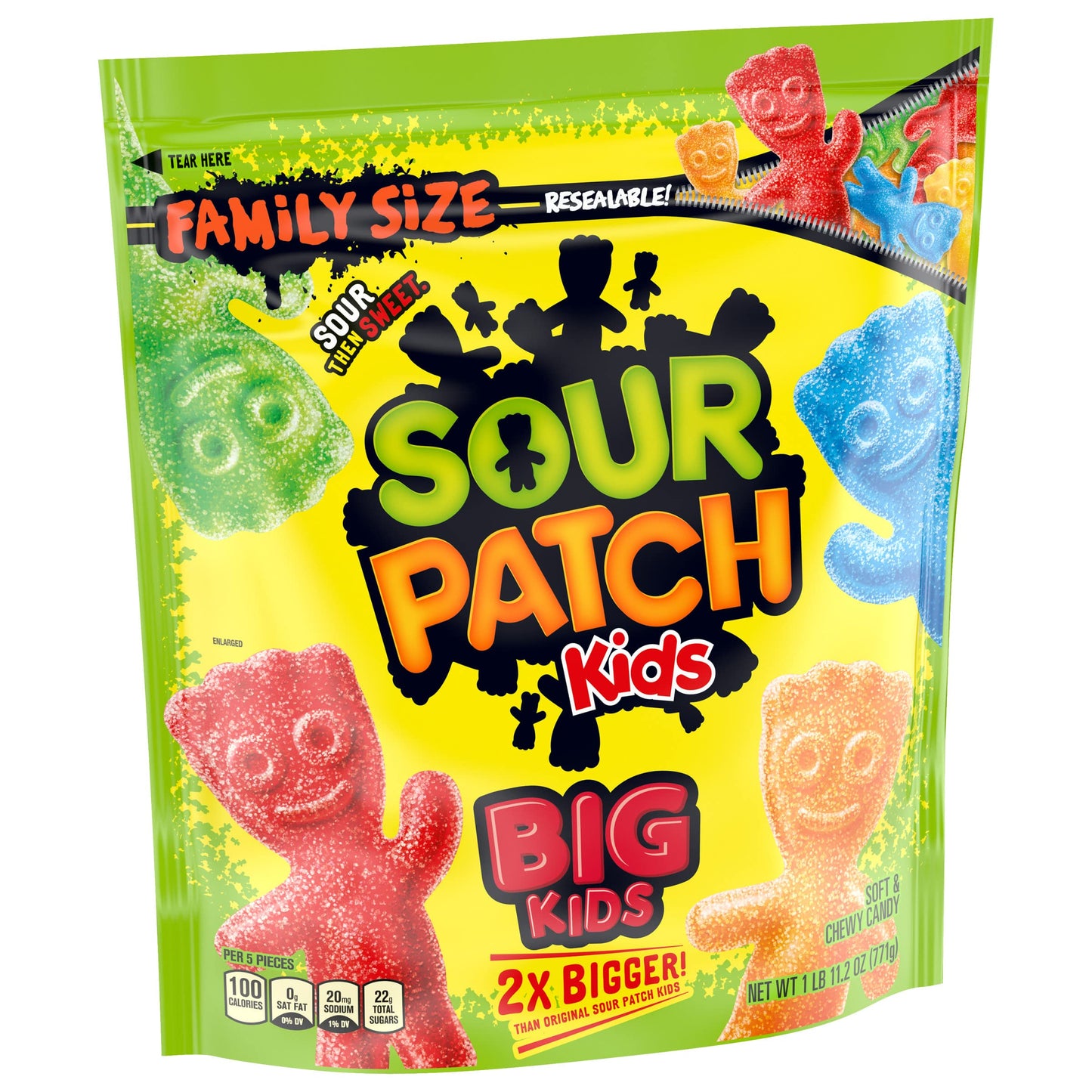 SOUR PATCH KIDS Big Kids Soft & Chewy Candy, Family Size, Bulk Candy, 1.7 lb