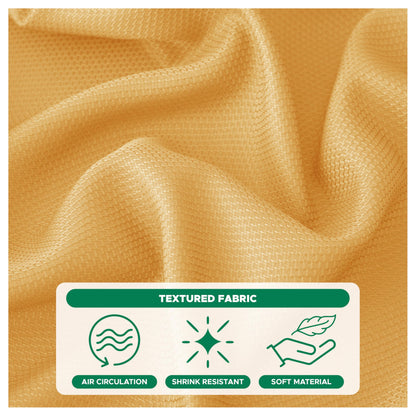 Biscaynebay Fall Tablecloth Textured Fabric 70x120 Inch Rectangular, Fall Gold Thanksgiving Autumn Harvest Water Resistant Fabric Tablecloths for Kitchen, Dining, Wedding, Parties Machine Washable