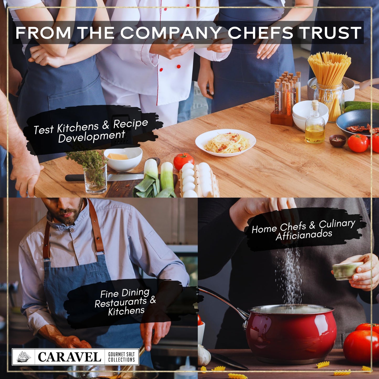 Smoked Sea Salt Sampler Set, Alderwood, Cherrywood, Bacon and Garlic Smoked Salts, Gourmet Cooking Gift, 0.5 oz x Bundle of 6 Flavored Salts - Caravel Gourmet Salt