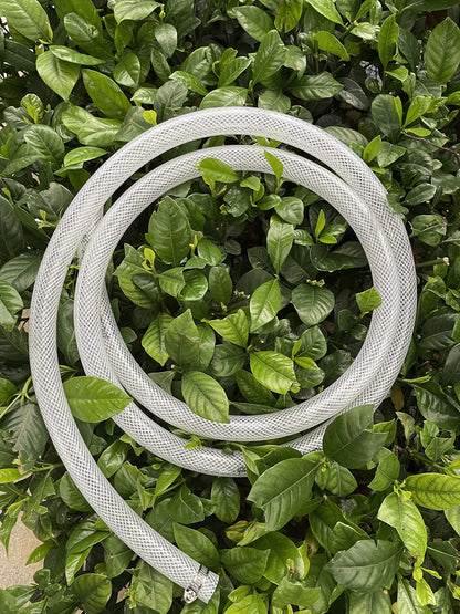 3/4" ID x 1" OD - 10 Ft High Pressure Braided Clear PVC Tubing Flexible Vinyl Tube, Heavy Duty Reinforced PVC Hose Tubing, BPA Free and Non Toxic