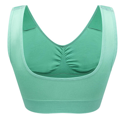 Women's Comfort Workout Sports Bra Low-Impact Activity Sleep Bras HBFRedLvYe 3XL