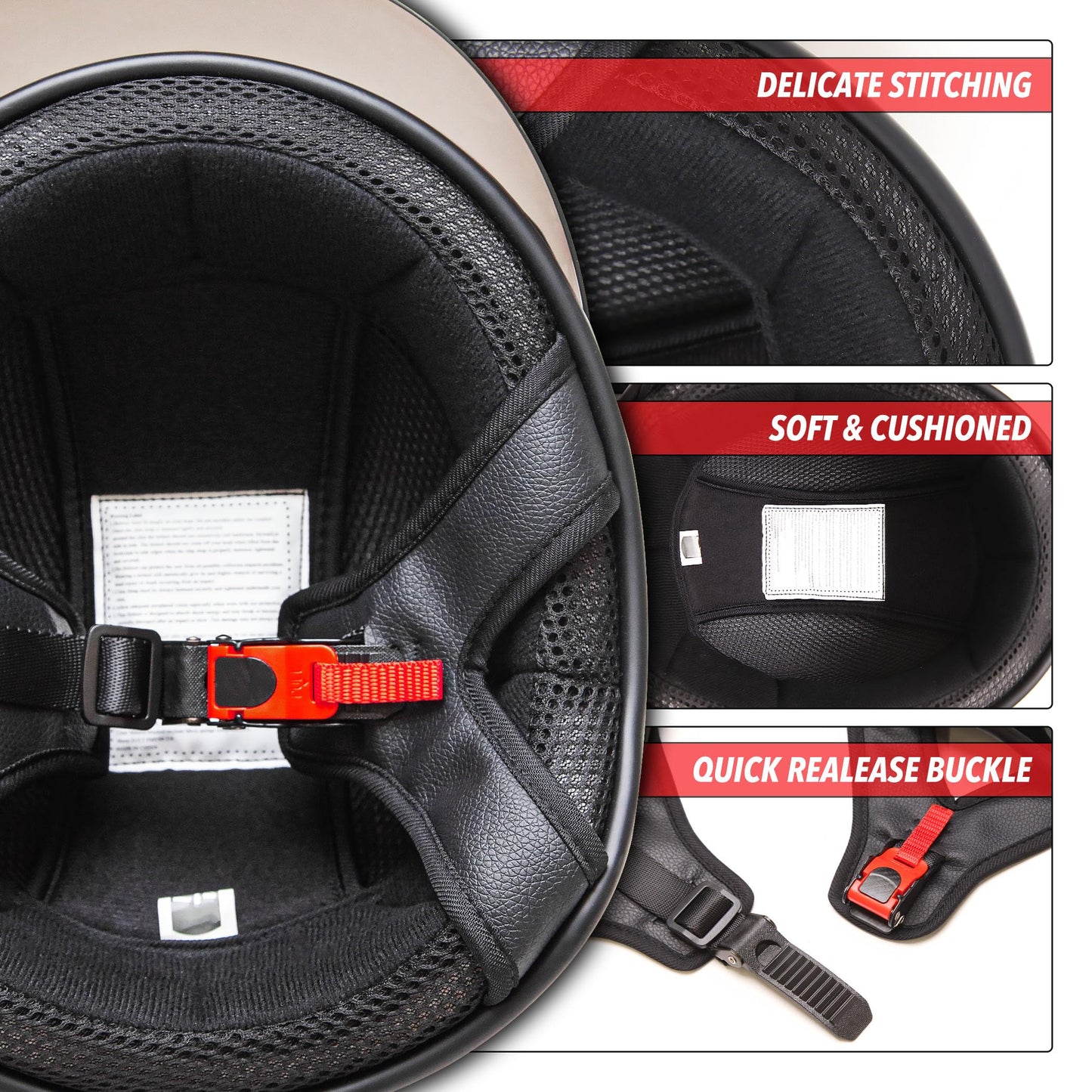 Cartman Cruiser Scooter Motorcycle Half Face Helmet, American Flag Skull USA Graphics, DOT Approved for Bike Scooter ATV UTV Chopper Large