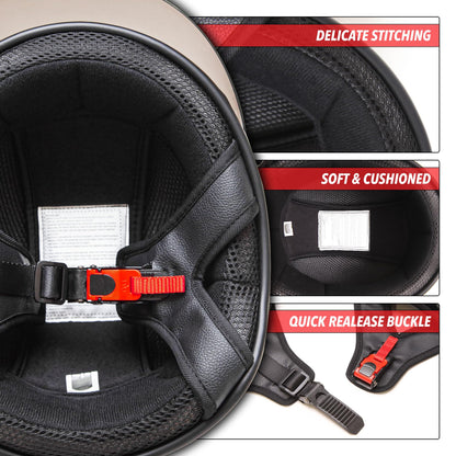 Cartman Cruiser Scooter Motorcycle Half Face Helmet, American Flag Skull USA Graphics, DOT Approved for Bike Scooter ATV UTV Chopper Large